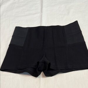 Love Culture Black Pull On Micro Shorts with Elastic Side Panels. Small/Medium